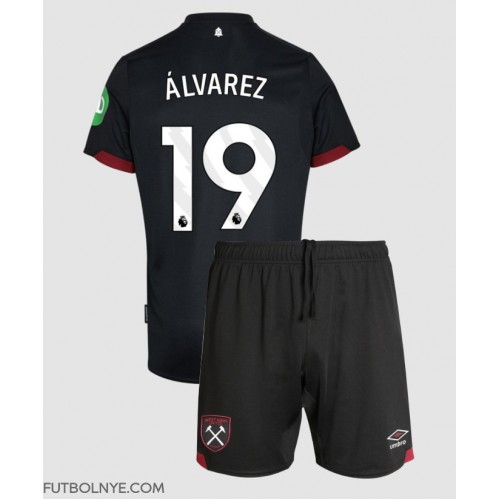 Camiseta West Ham United Edson Alvarez #19 Visitante Equipación para niños 2024-25 manga corta (+ pantalones cortos)